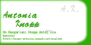 antonia knopp business card